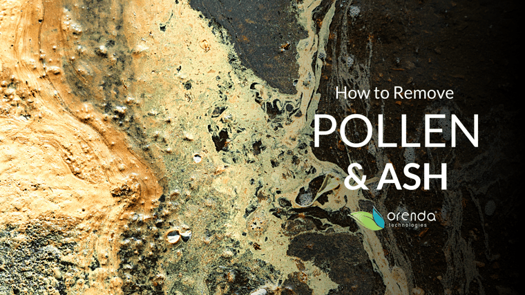 pollen in pool, ash in pool, remove pollen from pool, remove ash from pool, how to remove pollen, pool pollen