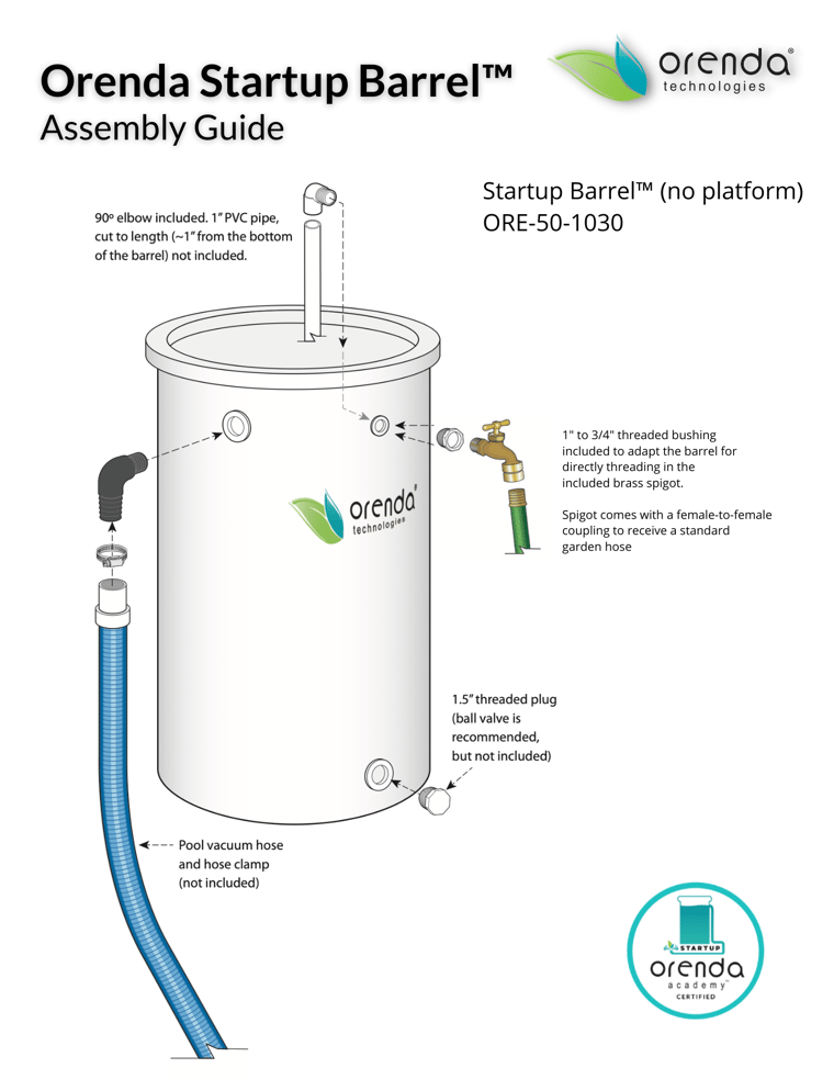 Orenda Startup Barrel assembly guide