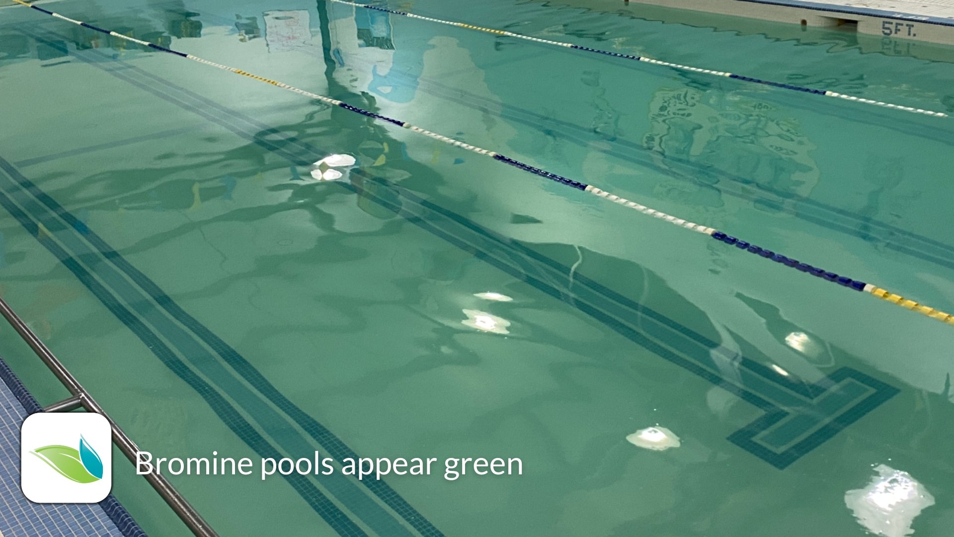 green bromine pool