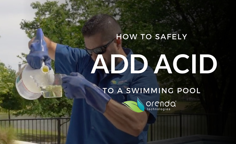how to safely add acid to a swimming pool