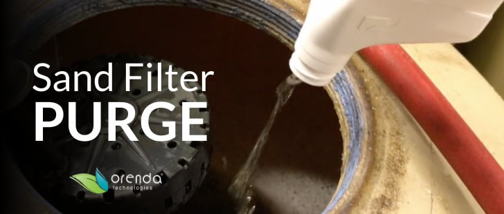 how to use orenda products sand filter purge